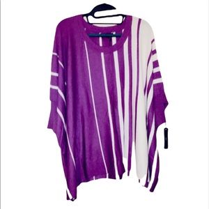 NWT BCBG Maxzaria: S/M Comfy Stripes Round Neck Sweater